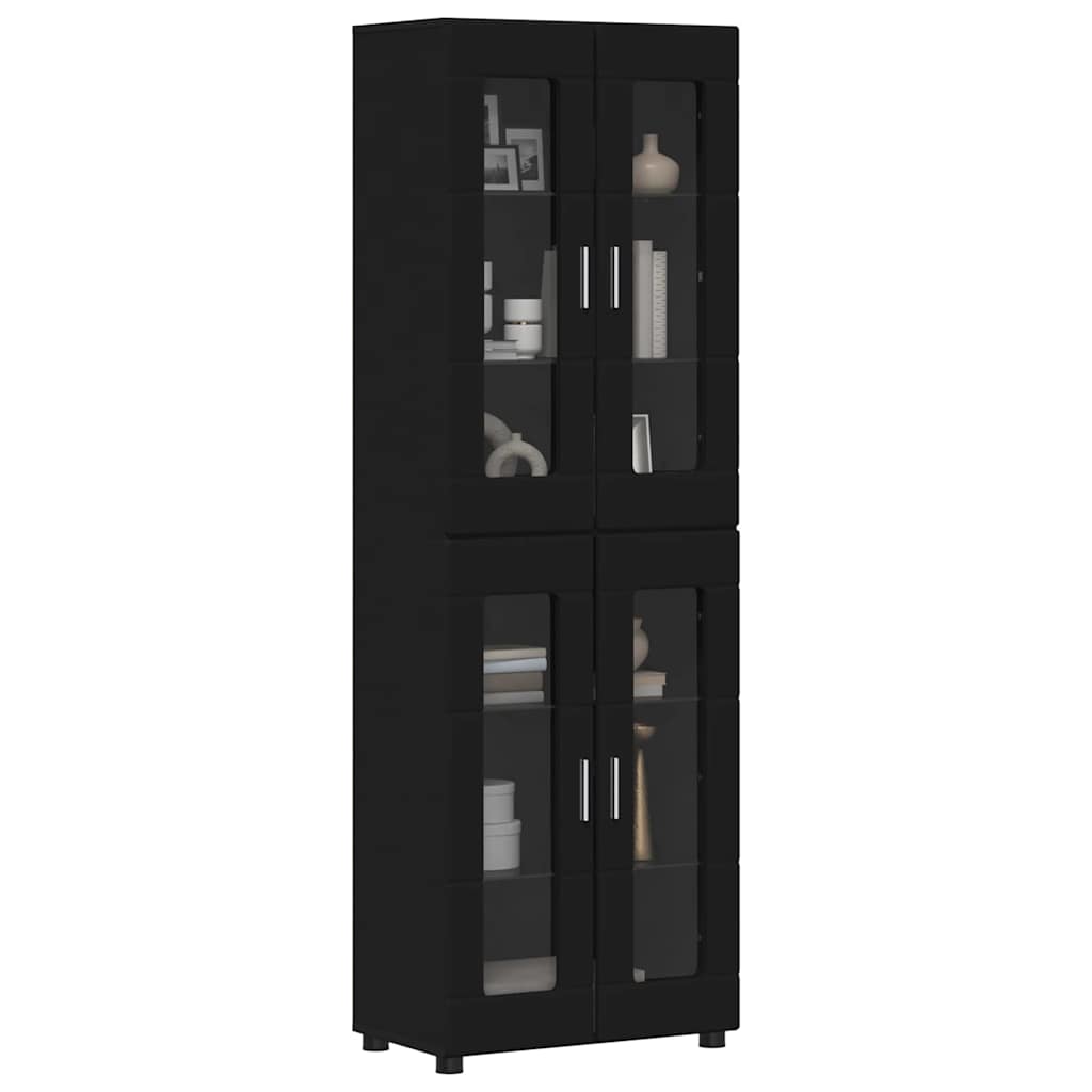 Highboard mit Glastüren | Hochschrannk | Vitrine | Wohnzimmerschrank | 182 cm