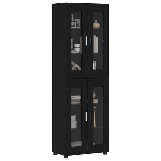 Highboard mit Glastüren | Hochschrannk | Vitrine | Wohnzimmerschrank | 182 cm