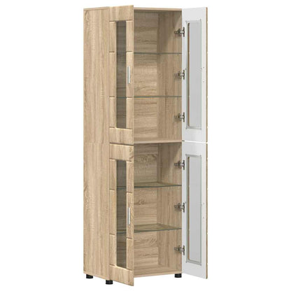 Highboard mit Glastüren | Hochschrannk | Vitrine | Wohnzimmerschrank | 182 cm