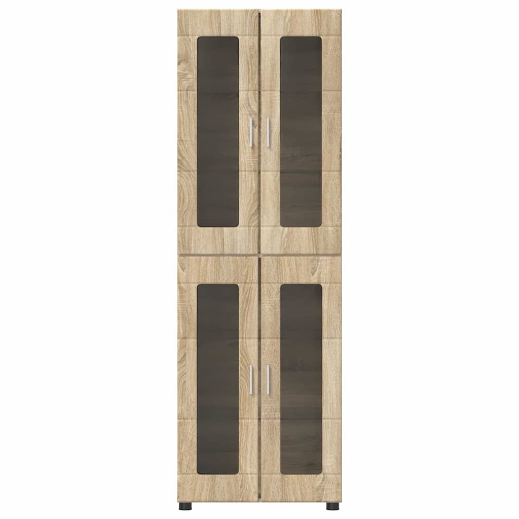 Highboard mit Glastüren | Hochschrannk | Vitrine | Wohnzimmerschrank | 182 cm