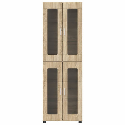 Highboard mit Glastüren | Hochschrannk | Vitrine | Wohnzimmerschrank | 182 cm