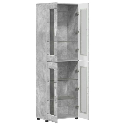 Highboard mit Glastüren | Hochschrannk | Vitrine | Wohnzimmerschrank | 182 cm