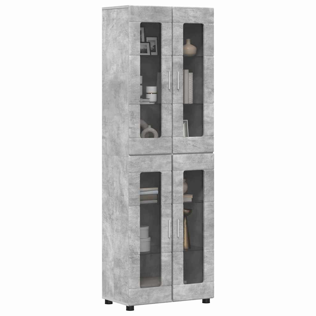 Highboard mit Glastüren | Hochschrannk | Vitrine | Wohnzimmerschrank | 182 cm