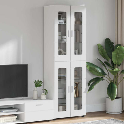 Highboard mit Glastüren | Hochschrannk | Vitrine | Wohnzimmerschrank | 182 cm
