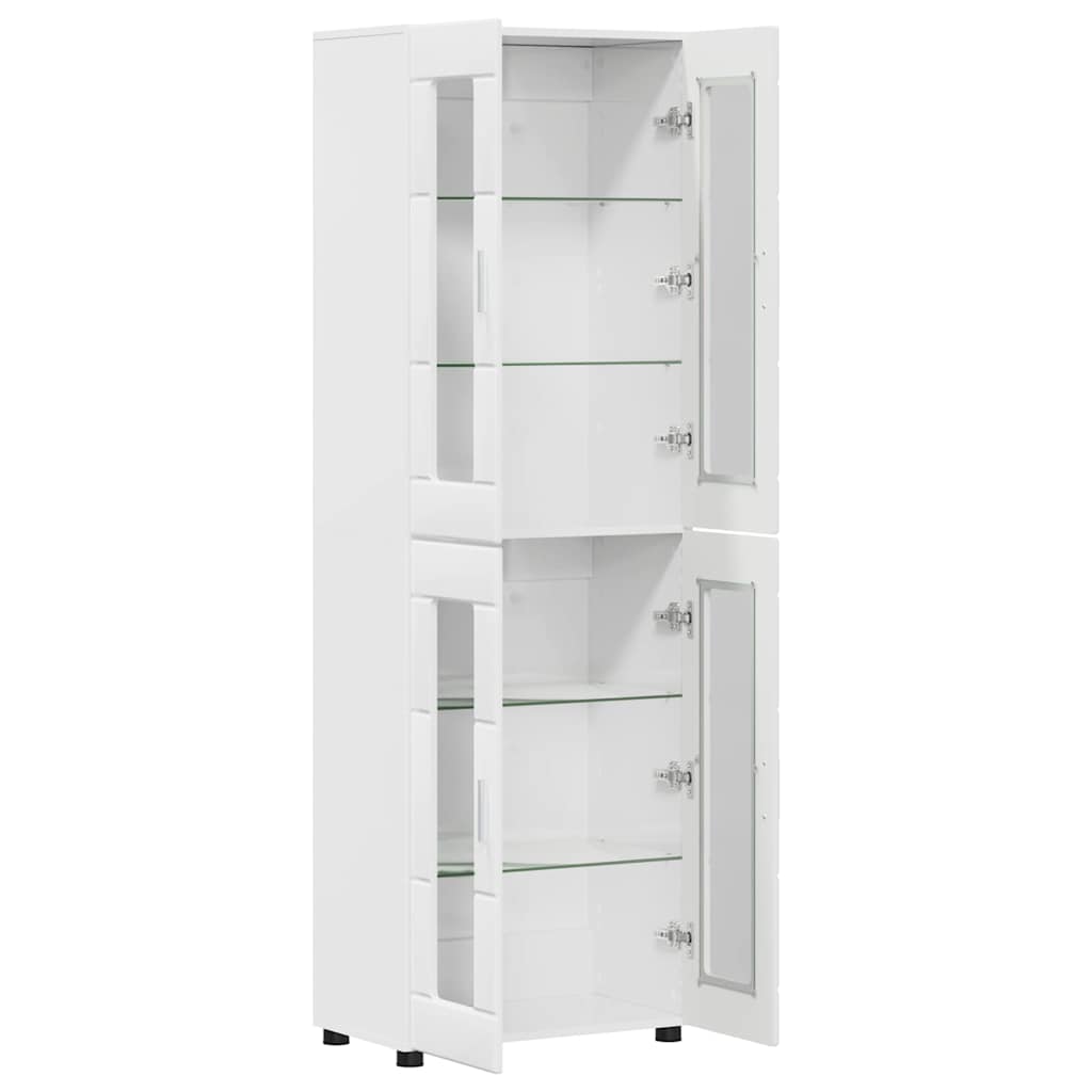 Highboard mit Glastüren | Hochschrannk | Vitrine | Wohnzimmerschrank | 182 cm
