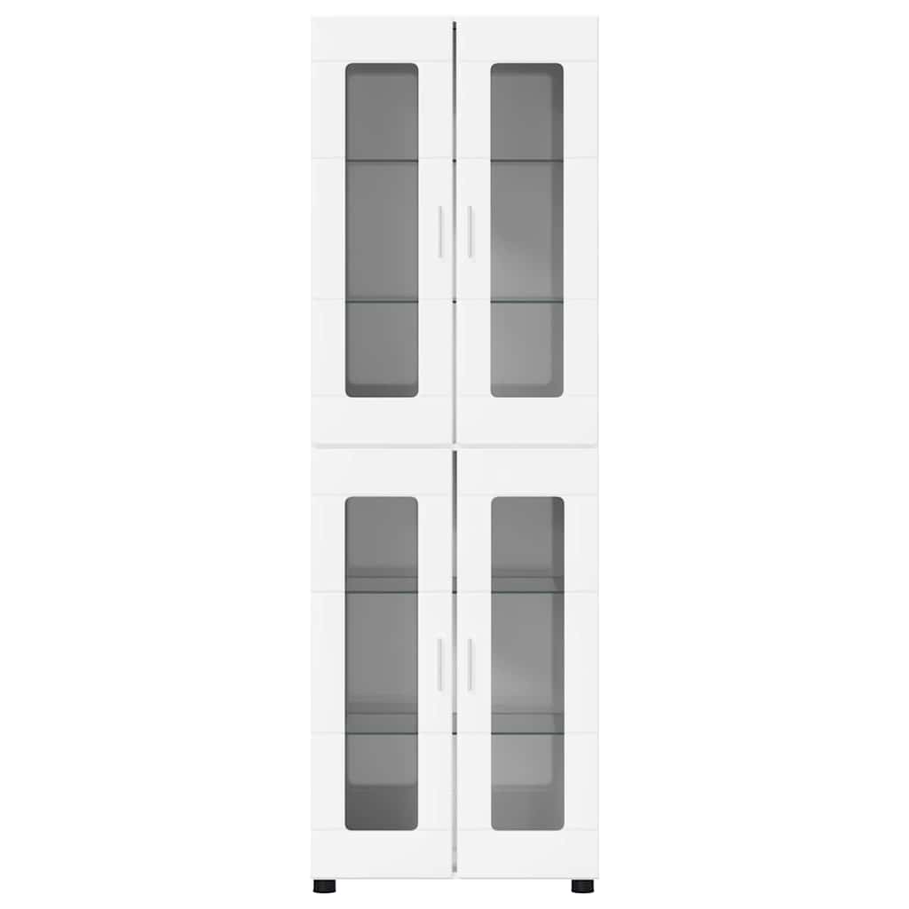 Highboard mit Glastüren | Hochschrannk | Vitrine | Wohnzimmerschrank | 182 cm