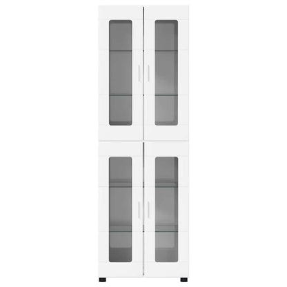 Highboard mit Glastüren | Hochschrannk | Vitrine | Wohnzimmerschrank | 182 cm