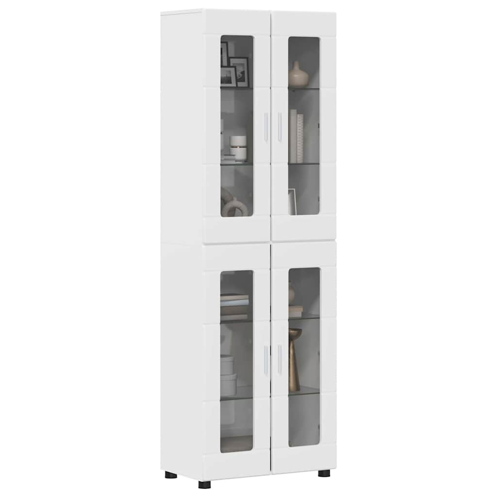 Highboard mit Glastüren | Hochschrannk | Vitrine | Wohnzimmerschrank | 182 cm