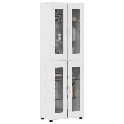 Highboard mit Glastüren | Hochschrannk | Vitrine | Wohnzimmerschrank | 182 cm