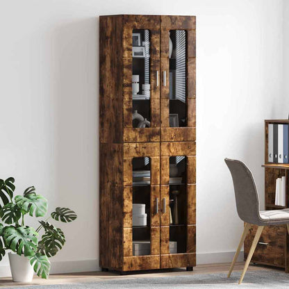 Highboard mit Glastüren | Hochschrannk | Vitrine | Wohnzimmerschrank | 182 cm