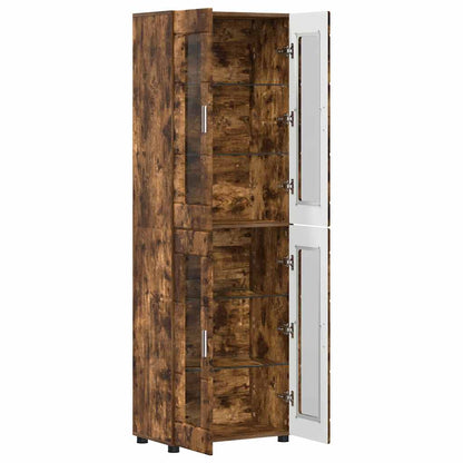 Highboard mit Glastüren | Hochschrannk | Vitrine | Wohnzimmerschrank | 182 cm