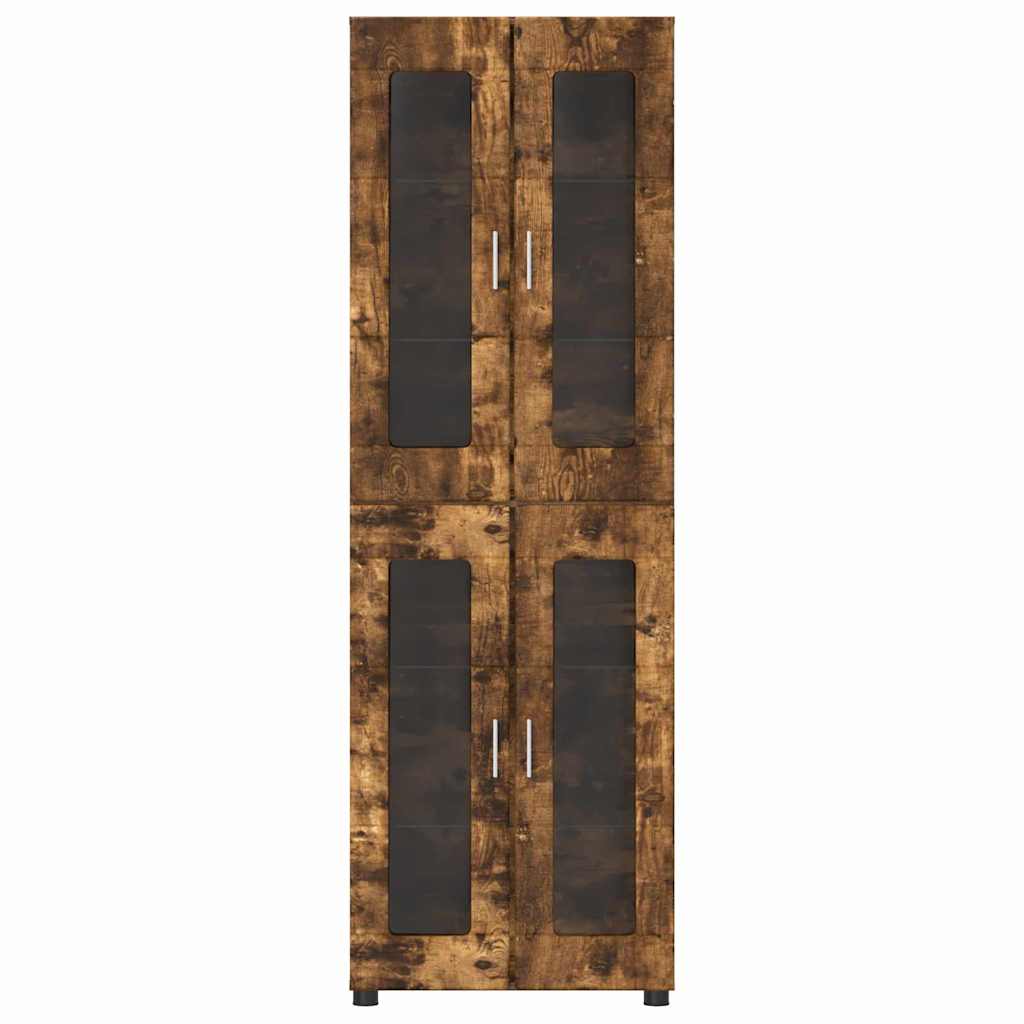 Highboard mit Glastüren | Hochschrannk | Vitrine | Wohnzimmerschrank | 182 cm
