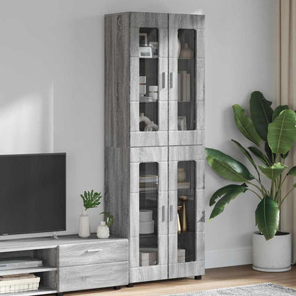 Highboard mit Glastüren | Hochschrannk | Vitrine | Wohnzimmerschrank | 182 cm