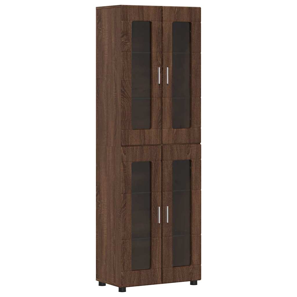 Highboard mit Glastüren | Hochschrannk | Vitrine | Wohnzimmerschrank | 182 cm