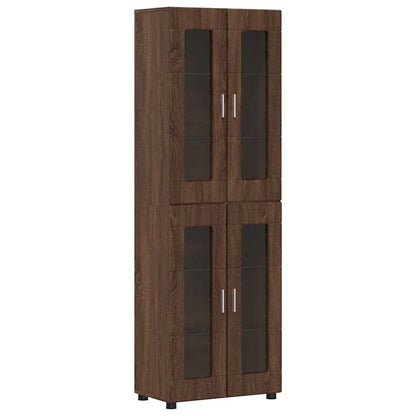 Highboard mit Glastüren | Hochschrannk | Vitrine | Wohnzimmerschrank | 182 cm