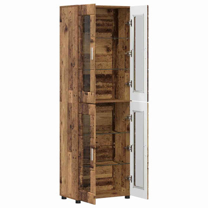 Highboard mit Glastüren | Hochschrannk | Vitrine | Wohnzimmerschrank | 182 cm