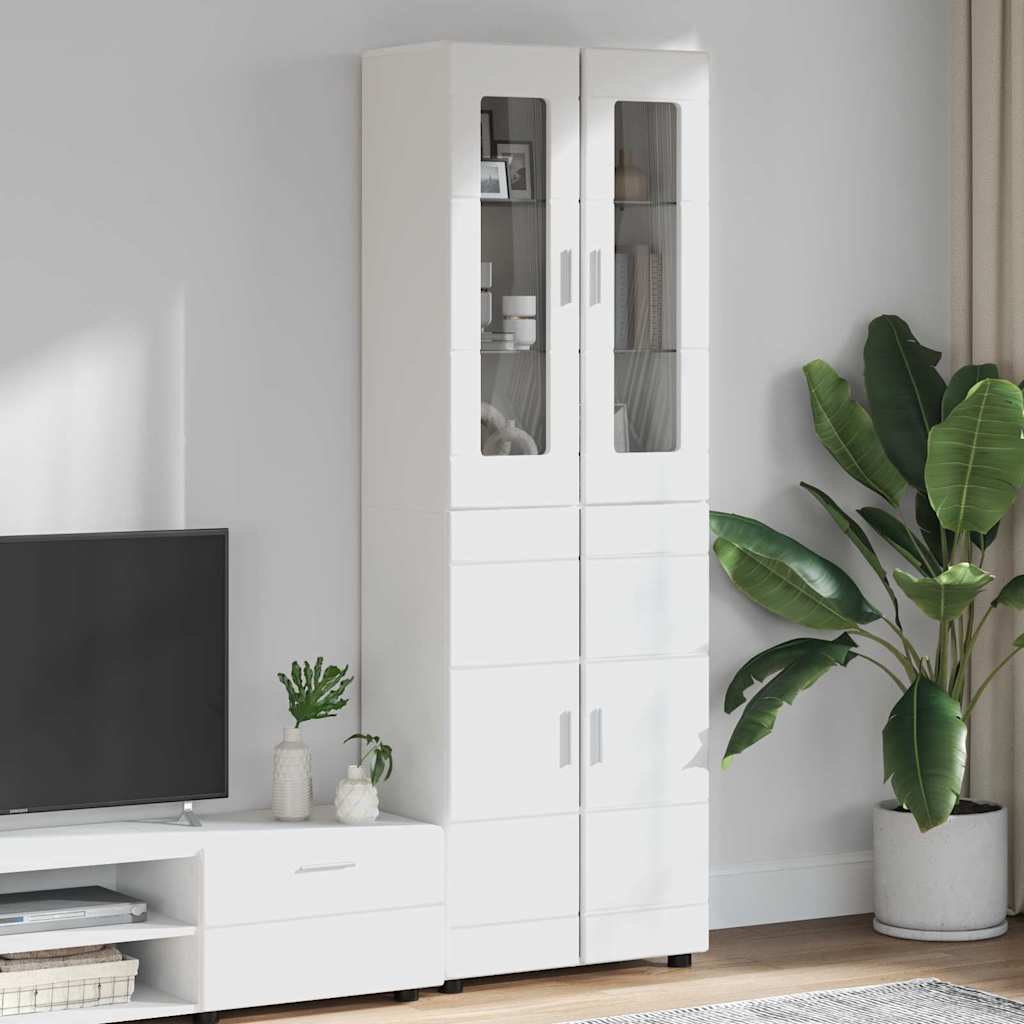 TOP Highboard mit 4 Türen | Vitrine | Hochschrank | Wohnzimmerschrank | 182 cm