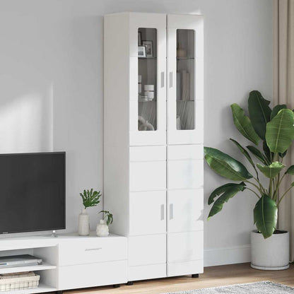 TOP Highboard mit 4 Türen | Vitrine | Hochschrank | Wohnzimmerschrank | 182 cm