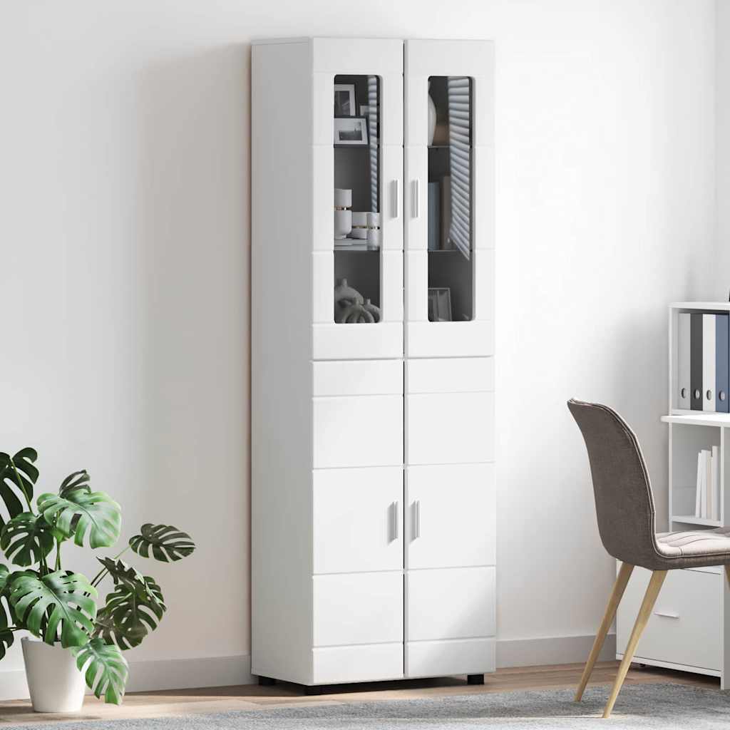 TOP Highboard mit 4 Türen | Vitrine | Hochschrank | Wohnzimmerschrank | 182 cm