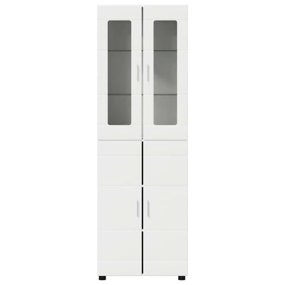 TOP Highboard mit 4 Türen | Vitrine | Hochschrank | Wohnzimmerschrank | 182 cm