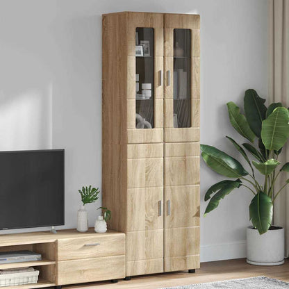 TOP Highboard mit 4 Türen | Vitrine | Hochschrank | Wohnzimmerschrank | 182 cm