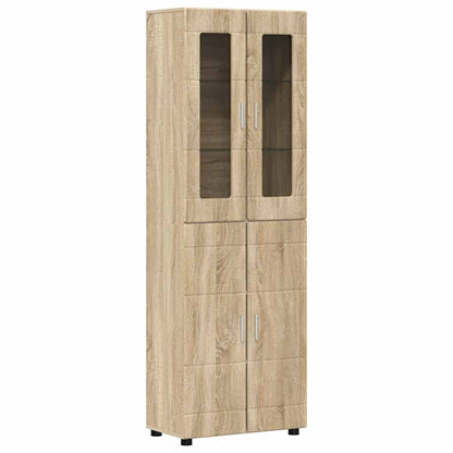 TOP Highboard mit 4 Türen | Vitrine | Hochschrank | Wohnzimmerschrank | 182 cm