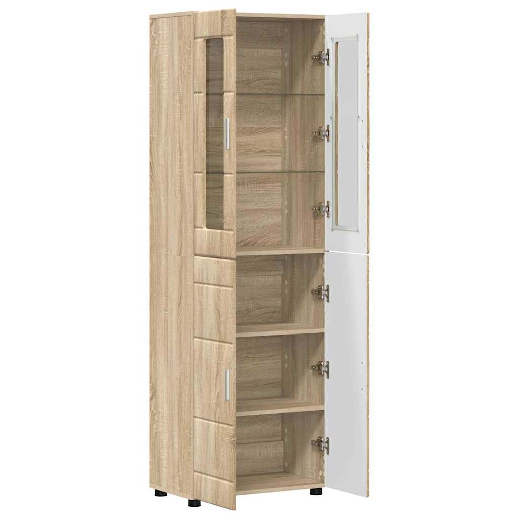 TOP Highboard mit 4 Türen | Vitrine | Hochschrank | Wohnzimmerschrank | 182 cm