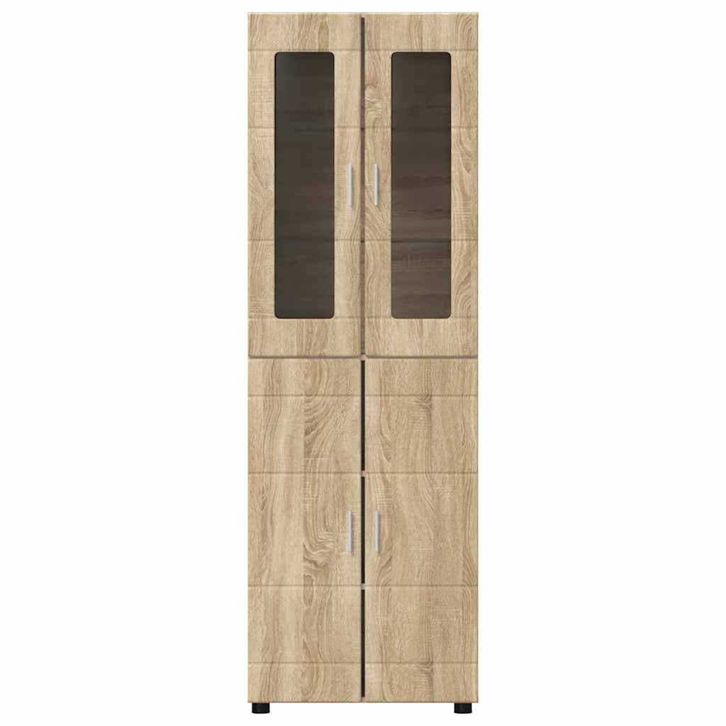 TOP Highboard mit 4 Türen | Vitrine | Hochschrank | Wohnzimmerschrank | 182 cm