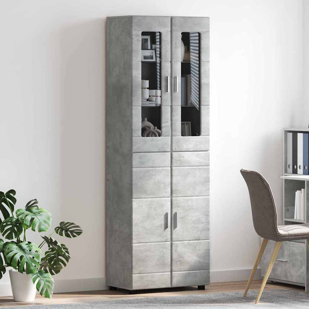 TOP Highboard mit 4 Türen | Vitrine | Hochschrank | Wohnzimmerschrank | 182 cm