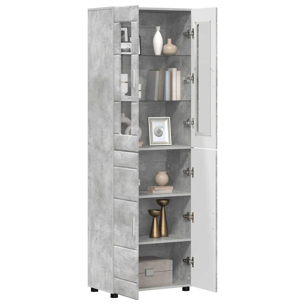 TOP Highboard mit 4 Türen | Vitrine | Hochschrank | Wohnzimmerschrank | 182 cm