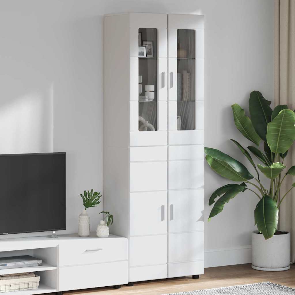TOP Highboard mit 4 Türen | Vitrine | Hochschrank | Wohnzimmerschrank | 182 cm