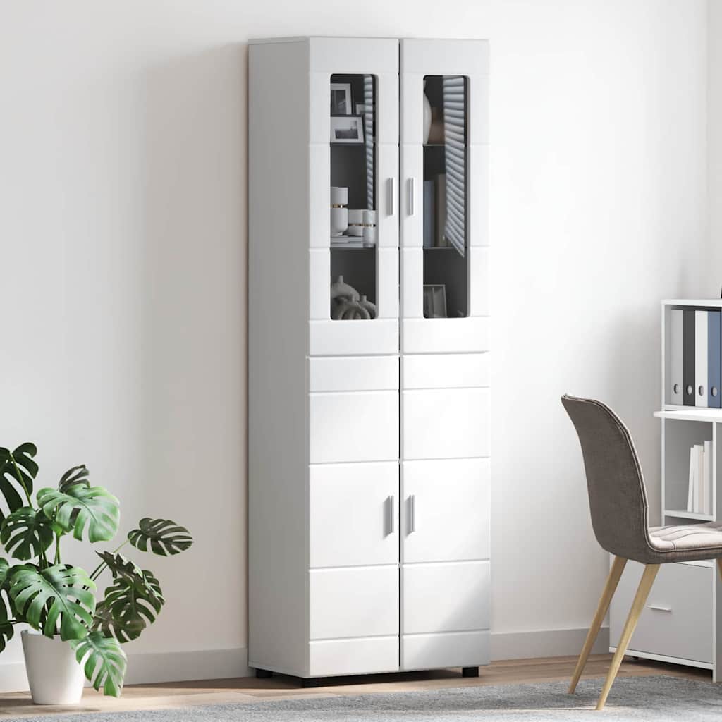 TOP Highboard mit 4 Türen | Vitrine | Hochschrank | Wohnzimmerschrank | 182 cm