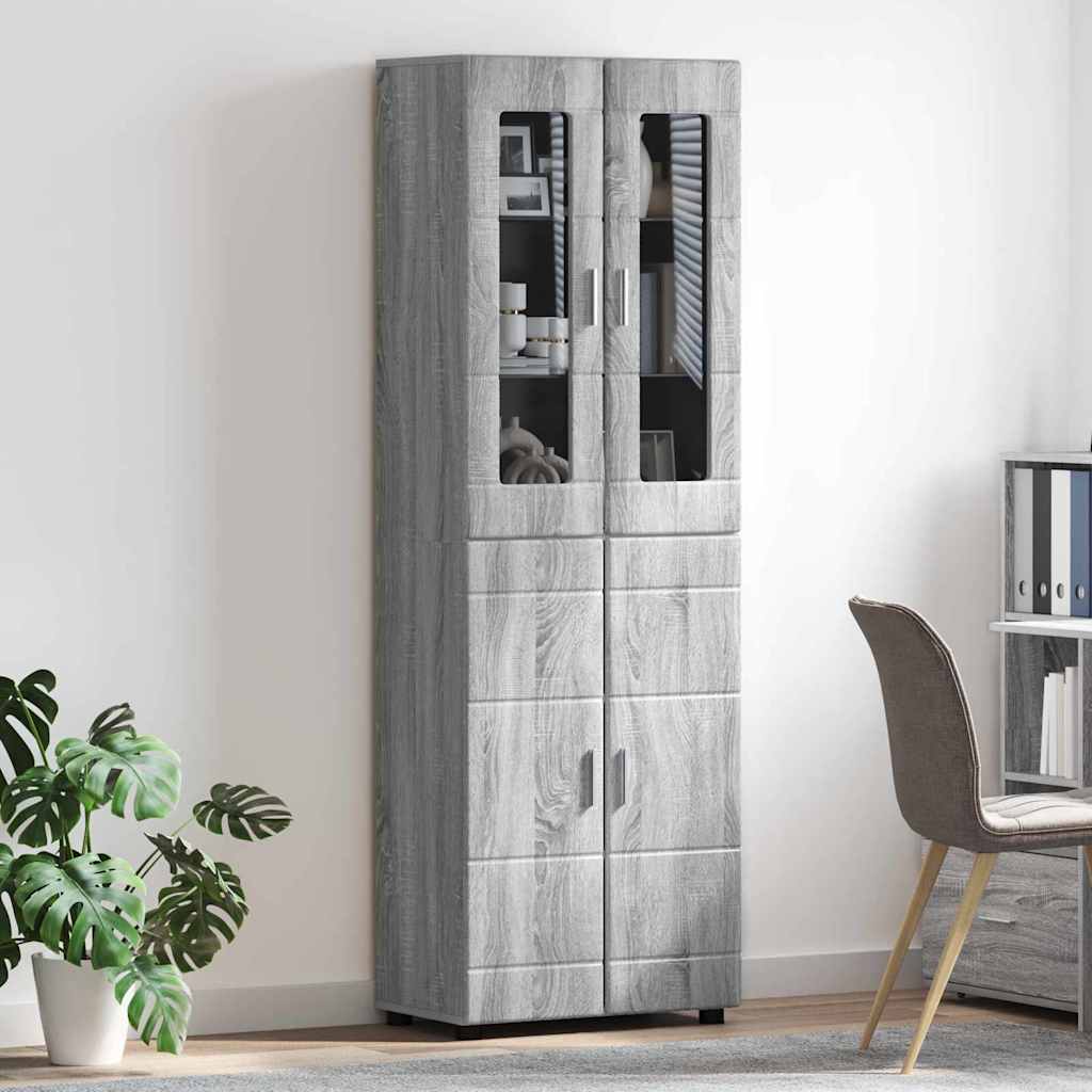 TOP Highboard mit 4 Türen | Vitrine | Hochschrank | Wohnzimmerschrank | 182 cm