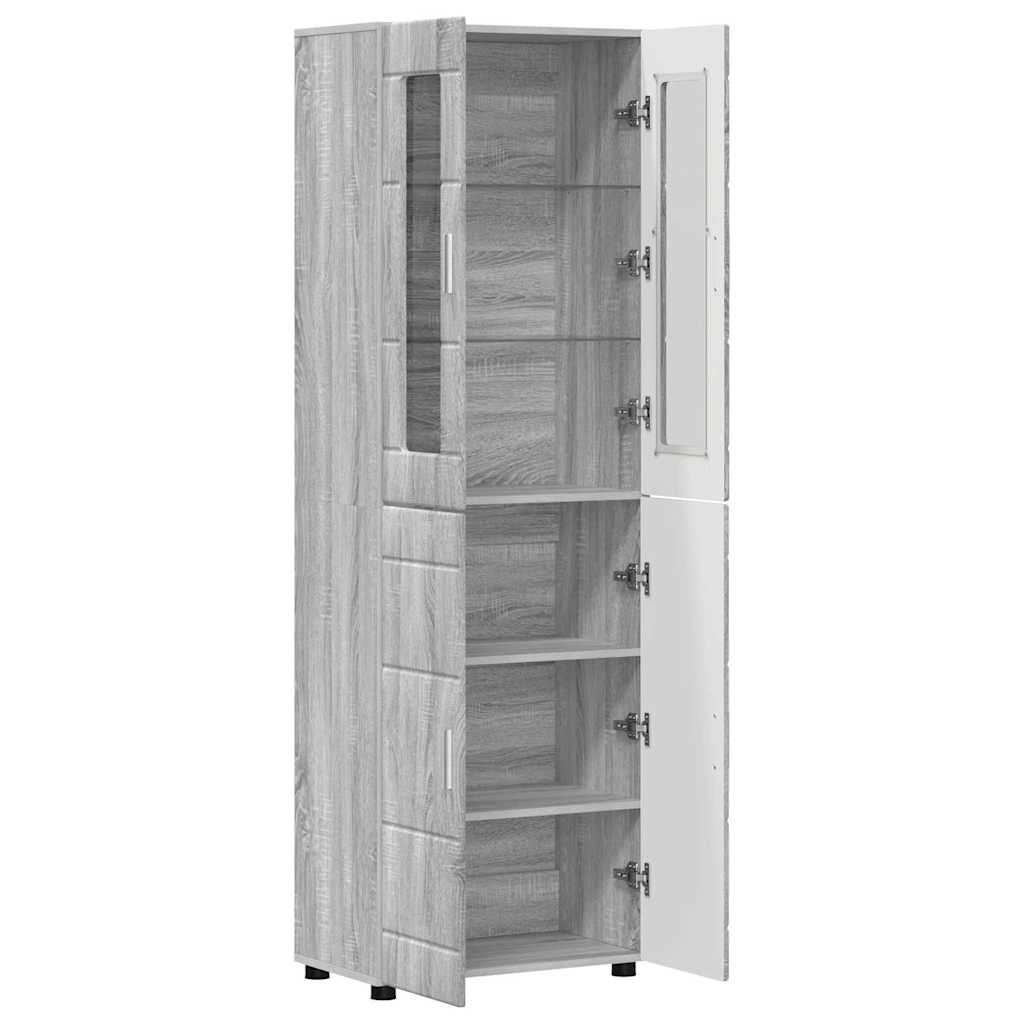 TOP Highboard mit 4 Türen | Vitrine | Hochschrank | Wohnzimmerschrank | 182 cm