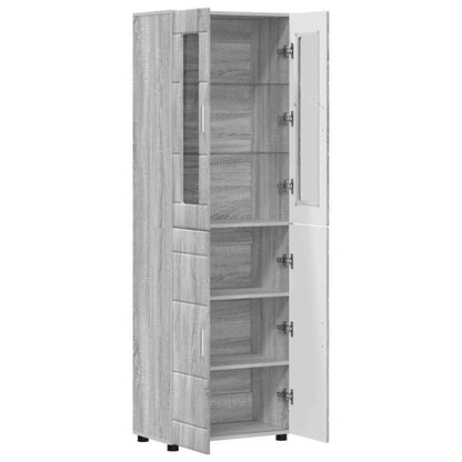 TOP Highboard mit 4 Türen | Vitrine | Hochschrank | Wohnzimmerschrank | 182 cm