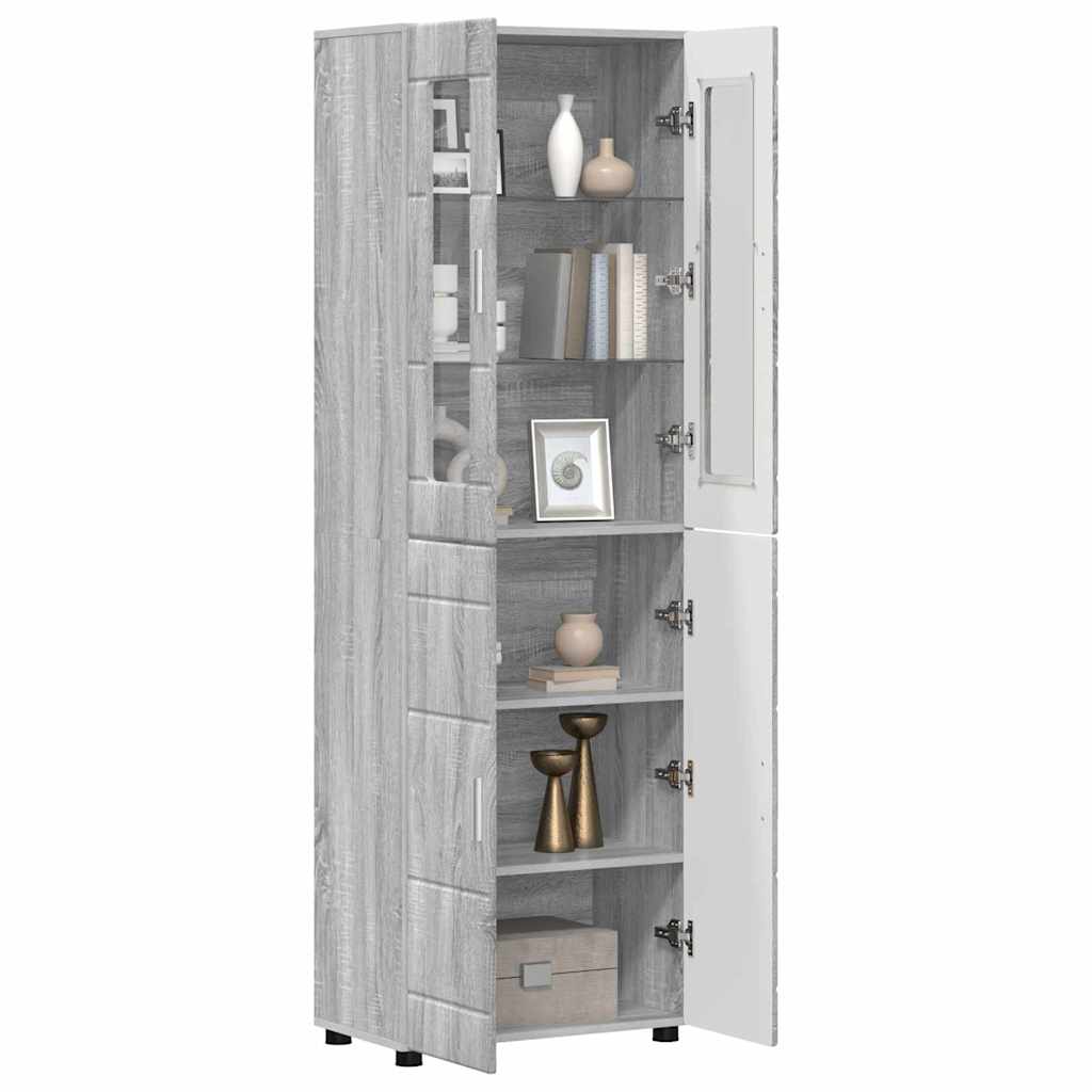 TOP Highboard mit 4 Türen | Vitrine | Hochschrank | Wohnzimmerschrank | 182 cm