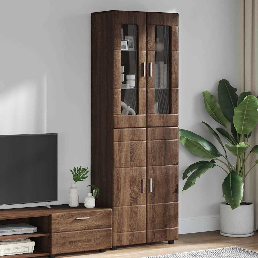 TOP Highboard mit 4 Türen | Vitrine | Hochschrank | Wohnzimmerschrank | 182 cm