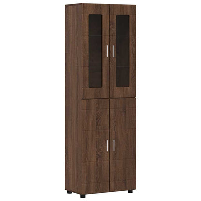 TOP Highboard mit 4 Türen | Vitrine | Hochschrank | Wohnzimmerschrank | 182 cm