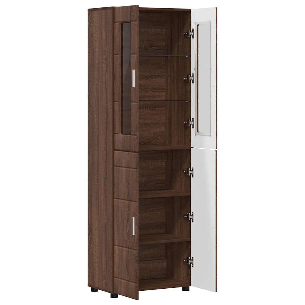TOP Highboard mit 4 Türen | Vitrine | Hochschrank | Wohnzimmerschrank | 182 cm