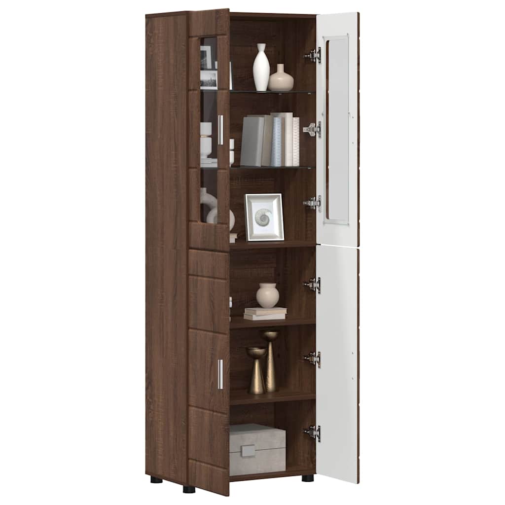 TOP Highboard mit 4 Türen | Vitrine | Hochschrank | Wohnzimmerschrank | 182 cm