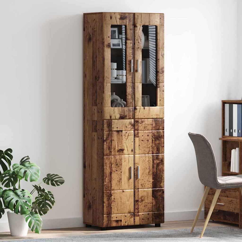 TOP Highboard mit 4 Türen | Vitrine | Hochschrank | Wohnzimmerschrank | 182 cm