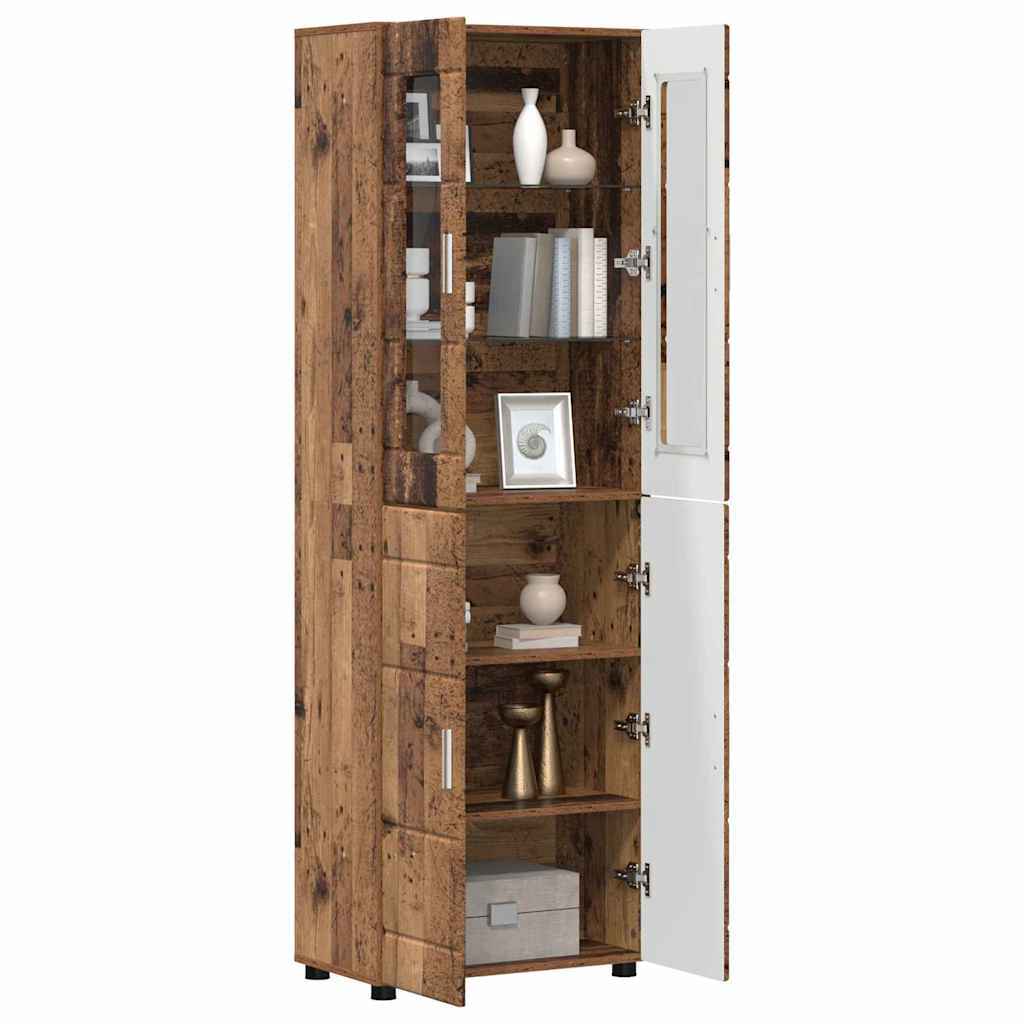 TOP Highboard mit 4 Türen | Vitrine | Hochschrank | Wohnzimmerschrank | 182 cm