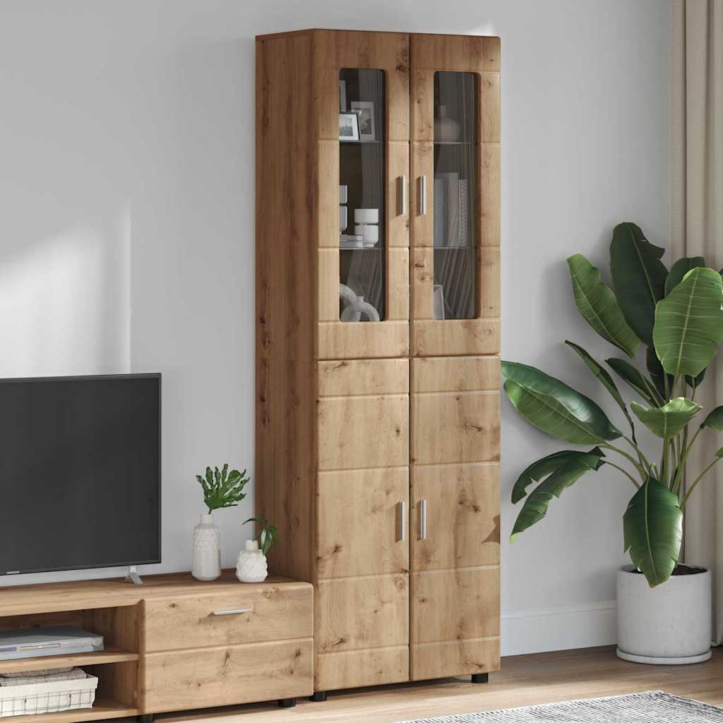TOP Highboard mit 4 Türen | Vitrine | Hochschrank | Wohnzimmerschrank | 182 cm