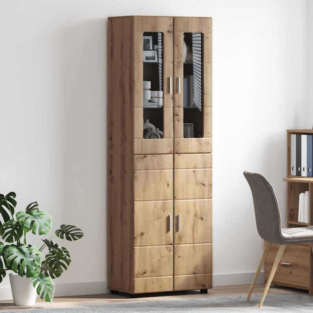 TOP Highboard mit 4 Türen | Vitrine | Hochschrank | Wohnzimmerschrank | 182 cm