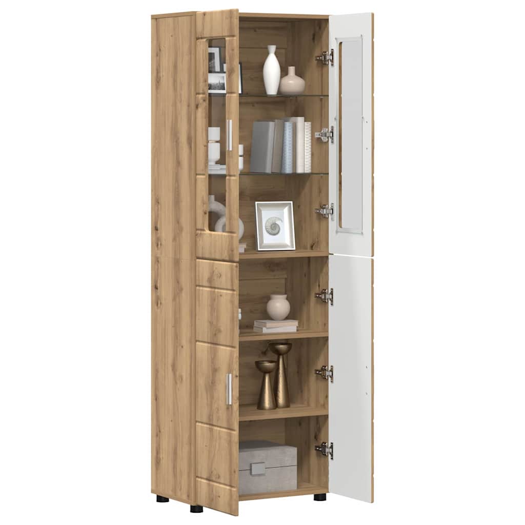 TOP Highboard mit 4 Türen | Vitrine | Hochschrank | Wohnzimmerschrank | 182 cm