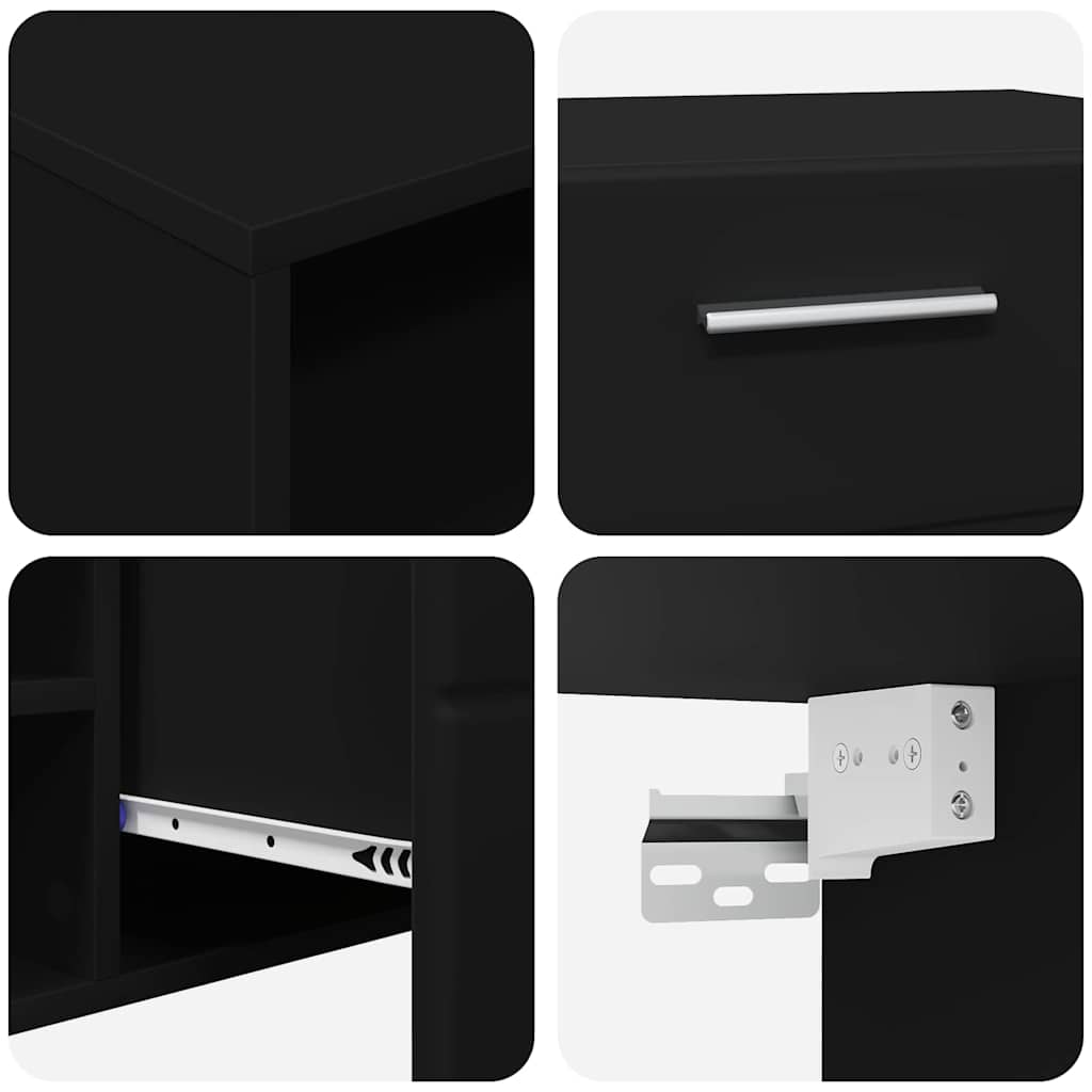 TV-Schrankset | Lowboard | Wandschrank mit Glastüren | Fersehmöbel | 2-teilig