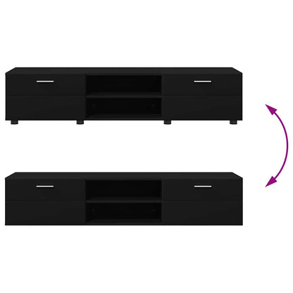 TV-Schrankset | Lowboard | Wandschrank mit Glastüren | Fersehmöbel | 2-teilig