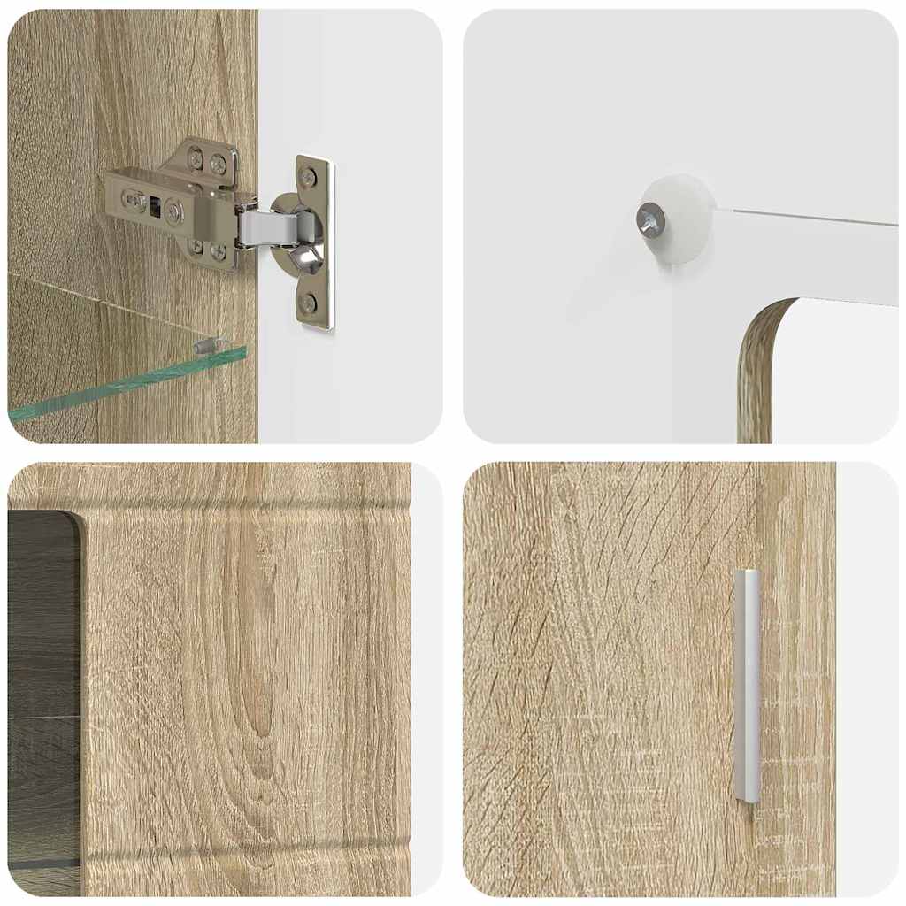 TV-Schrankset | Lowboard | Wandschrank mit Glastüren | Fersehmöbel | 2-teilig