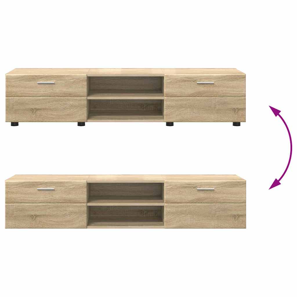 TV-Schrankset | Lowboard | Wandschrank mit Glastüren | Fersehmöbel | 2-teilig