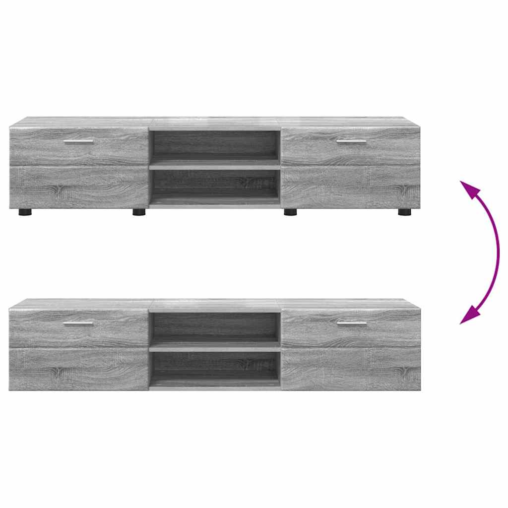 TV-Schrankset | Lowboard | Wandschrank mit Glastüren | Fersehmöbel | 2-teilig